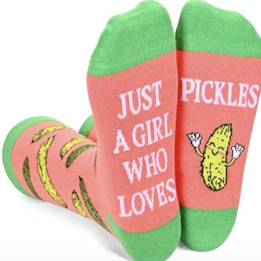 Fun Pickle Themed Socks Just A Girl Who Loves Pickles